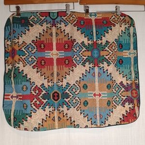 VTG 80s Full Springs Southwest Bed Ensemble Bedskirt+Standard Sham + Sheets